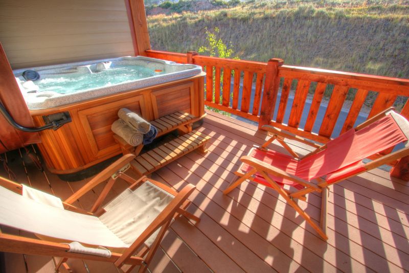 Hot Tub on a Custom Deck